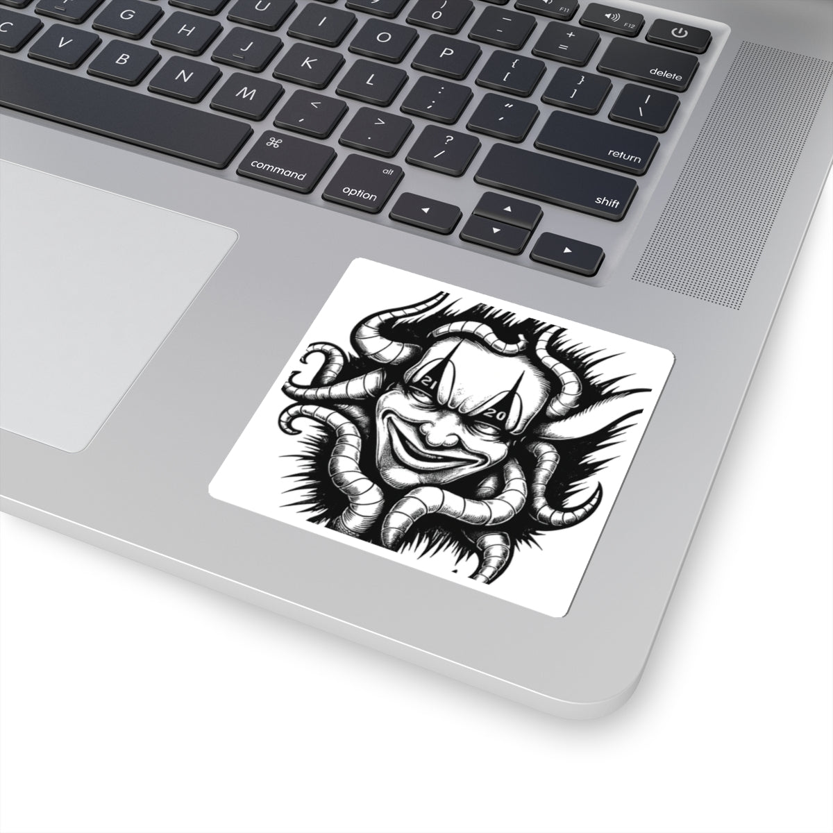 With the worms sticker