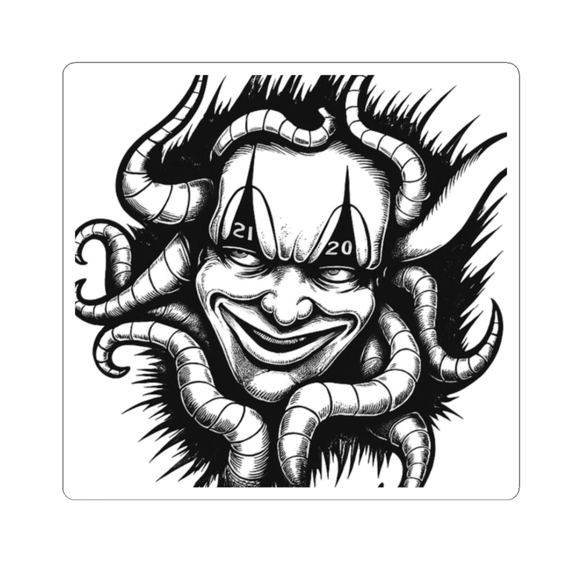 With the worms sticker