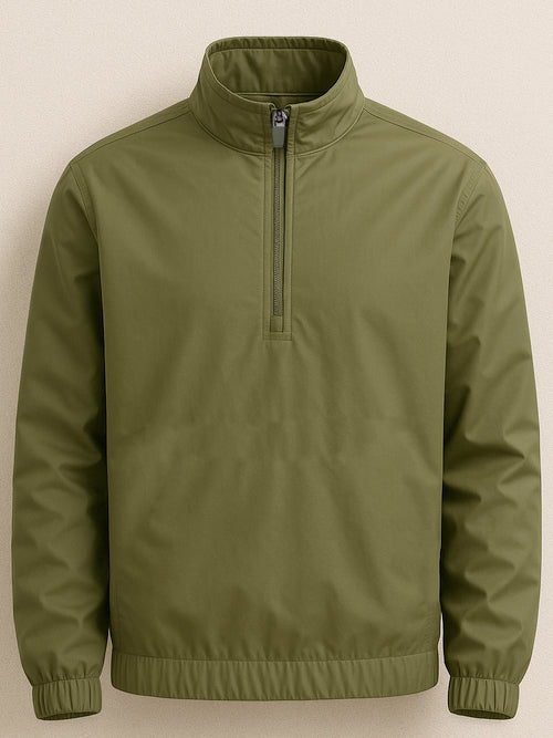 Nylon Quarter Zip Up Pullover