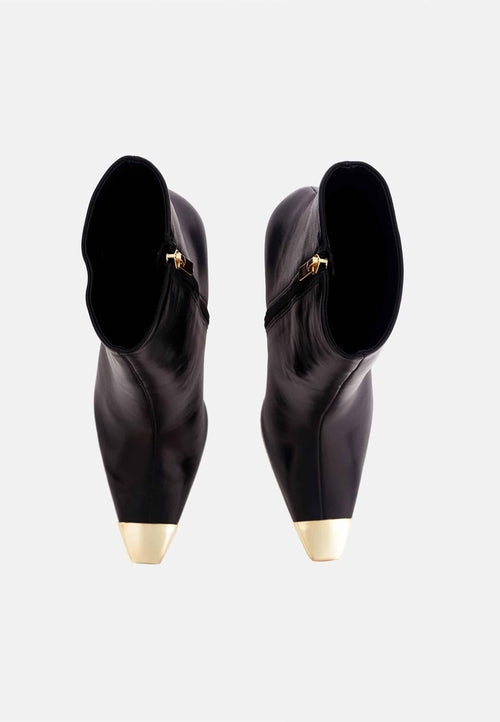 Inga Calf Leather Ankle Boots Inga – 8.7cm Heeled Pointed-Toe